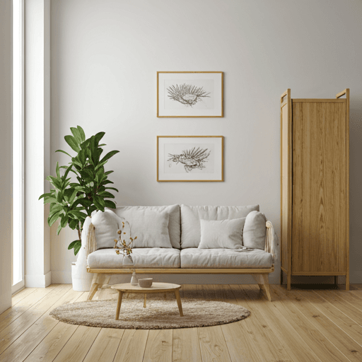 Modern minimalist living room interior design