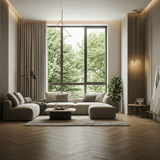 Luxury modern living room with designer furniture